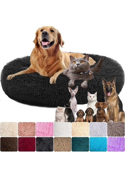 Koyu Pembe Tarzı 50CM Pet Köpek Yatağı Rahat Donut Sarılma Yuvarlak Köpek Kulübesi Ultra Yumuşak Yıkanabilir Köpek ve Kedi Yastık Yatağı Kış Sıcak Kanepe (Yurt Dışından) fiyatları