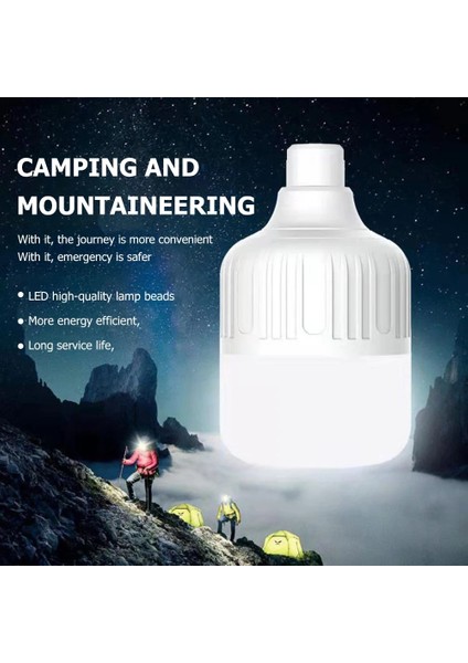 100W Kamp Işık Lіhtar Göz Koruması Şarj Edilebilir Lamba Açık Macera USB Lamba Enerji Tasarruflu LED El Feneri Kablo Kanca ile (Yurt Dışından) fırsatları