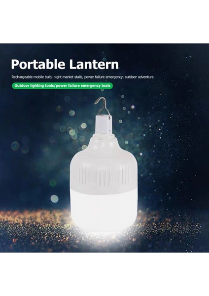 100W Kamp Işık Lіhtar Göz Koruması Şarj Edilebilir Lamba Açık Macera USB Lamba Enerji Tasarruflu LED El Feneri Kablo Kanca ile (Yurt Dışından) indirimleri