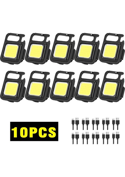 6W Mini Cob LED El Feneri Anahtarlık Işık Çok Fonksiyonlu Taşınabilir Lamba USB Şarj Acil Durum Işıkları Açık Çalışma Kamp Feneri (Yurt Dışından) fiyatları