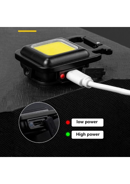 6W Mini Cob LED El Feneri Anahtarlık Işık Çok Fonksiyonlu Taşınabilir Lamba USB Şarj Acil Durum Işıkları Açık Çalışma Kamp Feneri (Yurt Dışından) fırsatları