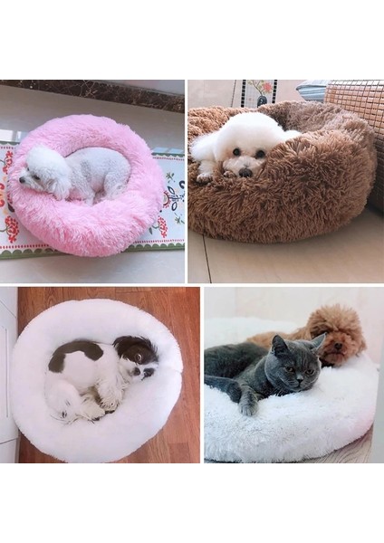 Yeşil Stil S 50CM Yuvarlak Köpek Yatağı Kedi Yatağı Ev Kulübesi ve Paspaslar Yumuşak Uzun Peluş Mat Pet Sıcak Sepet Yastık Kediler Evi Kanepe Makine Yıkama Kulübesi (Yurt Dışından) indirimleri