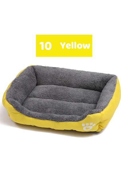 Shanhua Shop Sarı Stil M 58CMX45CMX14CM S-3xl 19COLORS Büyük Pet Kedi Köpek Yatağı Sıcak Rahat Köpek Evi Yumuşak Polar Yuva Köpek Sepetleri Mat Su Geçirmez Kulübesi Chew Geçirmez Köpek Yatağı (Yurt Dışından)