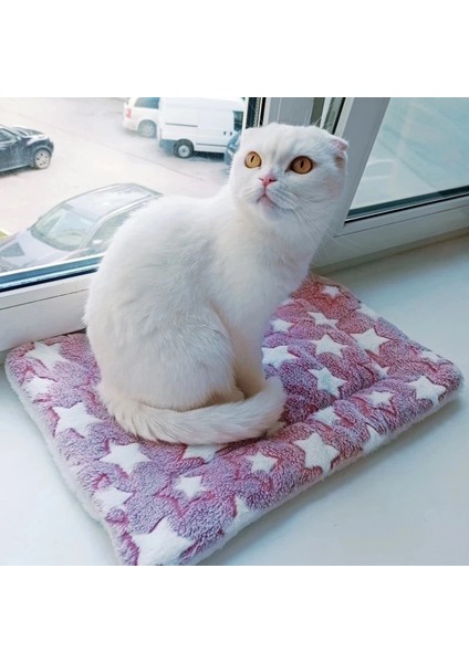Yıldız Tarzı Pembe Xl 79X60CM Köpek Yatak Mat Pet Battaniye Mat Battaniye Kediler Içinkalınlaştırılmış Pet Polar Ped Yatak Mat Yavru Köpek Kanepe Yastık Uyku Örtüsü (Yurt Dışından) modelleri