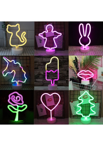 Yaprak Neon Işaretler LED Ay Flamingo Ananas Renkli Pembe LED Işık Yatak Odası Dekorasyon Için Neon Burcu Duvar Kağıdı Noel Neon Ampul (Yurt Dışından) fırsatları