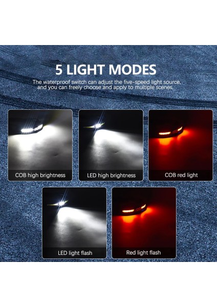 Siyah Su Geçirmez LED Far Cob Far Güçlü Kafa El Feneri USB Şarj Edilebilir Kamp Balıkçılık Fener Geniş Aydınlatma Aralığı (Yurt Dışından) fiyatları