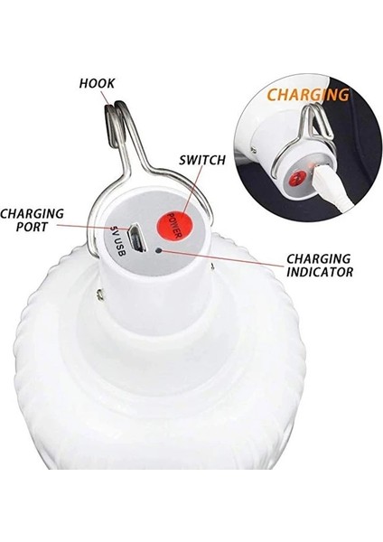 100W USB Şarj Edilebiliracil Durum Işıkları LED Açık Ampul Taşınabilir Çadır Lambası Pil Fener Barbekü Kamp Işık Veranda Sundurma Bahçe Için (Yurt Dışından) indirimleri