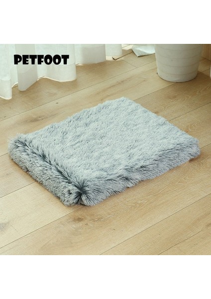 Gri Stil 40X30X5CM Ultra Peluş Deluxe Ortopedik Köpük Köpek Yatağı Dikdörtgen Kedi Köpek Paspasları Çıkarılabilir Kapak Küçük Büyük Köpekler Için Pet Yatak Yastık (Yurt Dışından)