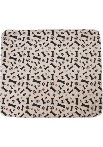 Gri Kemik Paw Stili 80X90CM Su Geçirmez Yeniden Kullanılabilir Köpek Yatak Paspasları Köpek Idrar Pedi Yavru Işemek Pet Uyku Için Hızlı Emici Ped Halı Yumuşak Halı Battaniye (Yurt Dışından)