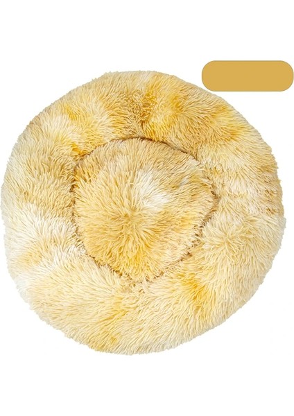 Gd-Tie Boya-Sarı Tarzı 60CM Pet Büyük Köpek Yatağı Rahat Yuvarlak Köpek Kulübesi Ultra Yumuşak Yıkanabilir Köpek ve Kış Sıcak Pet Koltuk Minderi (Yurt Dışından)