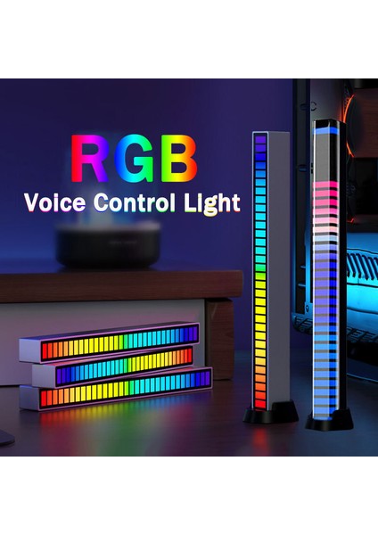 Turuncu Ses Alma Işığı Rgb Renkli LED Işıklar Uygulama Kontrolleri Müzik Ritim Neon Işık Sesle Etkinleştirilen Ortam Atmosferi Gece Işıkları (Yurt Dışından) modelleri
