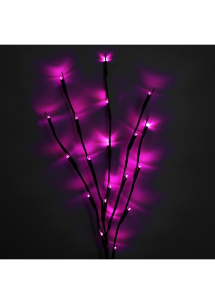 Pembe 20 Ampuller LED Söğüt Ağacı Dalı Lamba Çiçek Gece Lambası Vazo Çiçek Işıkları Ev Noel Doğum Günü Partisi Bahçe Dekorasyon (Yurt Dışından)