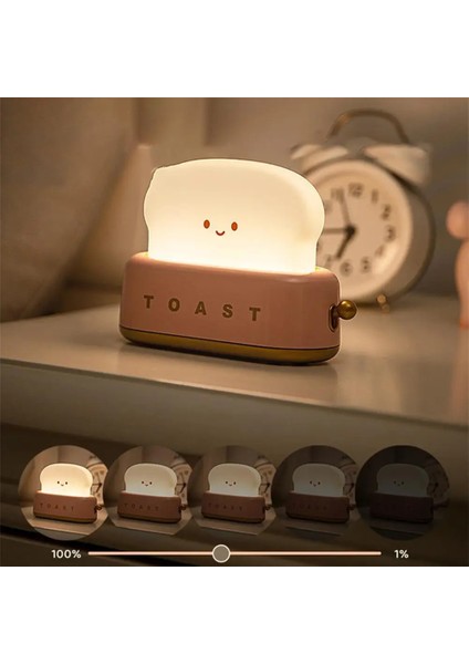 Sarı Sevimli Tost Lambası LED Gece Lambası Ekmek Makinesi Lambaları USB Şarj Edilebilir Başucu Masa Lambası Dekorasyon Yatak Odası Çocuk Çocuklar Hediye (Yurt Dışından) fiyatları