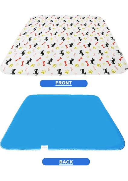 Beyaz-Köpek-Kemik-Paw Stili 70X80CM Su Geçirmez Yeniden Kullanılabilir Köpek Yatak Paspasları Köpek Idrar Pedi Yavru Işemek Pet Eğitim Için Hızlı Emici Ped Halı Abd Stok (Yurt Dışından)