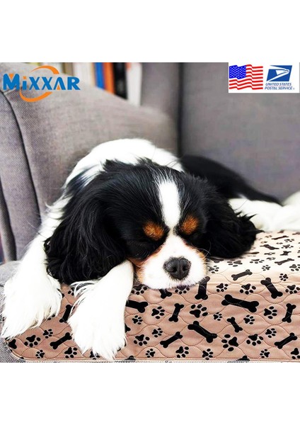 Beyaz-Köpek-Kemik-Paw Stili 70X80CM Su Geçirmez Yeniden Kullanılabilir Köpek Yatak Paspasları Köpek Idrar Pedi Yavru Işemek Pet Eğitim Için Hızlı Emici Ped Halı Abd Stok (Yurt Dışından) fırsatları