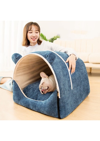 No.1 Tarzı M Beden Köpek Evi Kış Sıcak Pet Köpek Yatağı Kapalı Oda Köpek Kulübesi Köpek Taşınabilir Katlanır Pet Çadır Camas Para Perro (Yurt Dışından) fırsatları