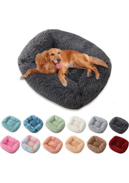 Şarap Kırmızısı Tarzı S 55X45X20CM Uzun Peluş Kare Köpek Yatağı Çok Renkli Pet Yatakları Küçük Orta Büyük Evcil Hayvanlar Için Kedi Mat Süper Yumuşak Kış Sıcak Uyku Paspasları (Yurt Dışından) fırsatları