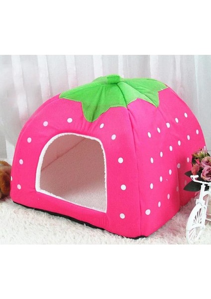 Kırmızı Stil 26X26X28CM Pawstrolors Çilek Köpek Yatağı Ev Hamster Tavşan Yatağı Katlanır Kedi Evi Küçük Köpek Kediler Için Yumuşak Sıcak Pet Kulübesi S-Xxl (Yurt Dışından) indirimleri