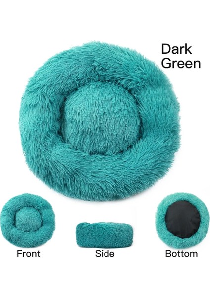 Koyu Yeşil Tarzı S Çapı 40CM Yuvarlak Büyük Köpek Yatağı Fermuar Kapaklı Yıkanabilir Pet Çekyat Uzun Peluş Köpek Kulübesi Büyük Köpek Yastığı Köpekler Sıcak Uyuyan Kedi Paspasları (Yurt Dışından)
