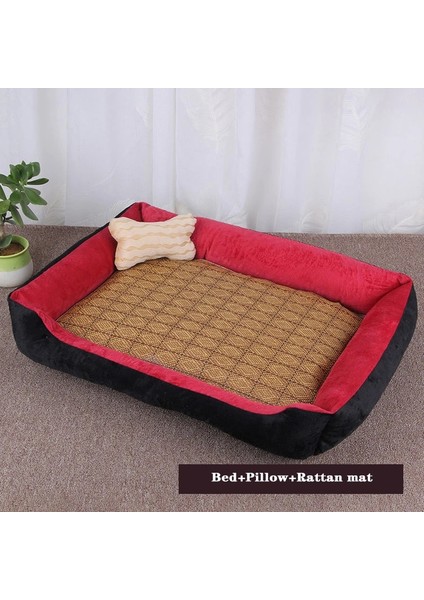 3 Parça G Stili M-60X45X15CM Pet Yatak Küçük Orta Büyük Köpek Için Sıcak Battaniyeler Köpekler Için Süper Yumuşak Pet Yataklar Yıkanabilir Ev Kedi Yavrusu Için Pamuk Kulübesi Mat (Yurt Dışından)