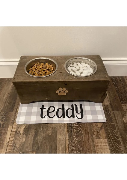K Tarzı 90X45CM Kişiselleştirilmiş Pet Kase Mat Su Geçirmez Köpek Servis Altlığı Kedi Servis Altlığı Pet Servis Altlığı Özel Ad Pet Içme Besleme Servis Altlığı Kolay Temizlenebilir (Yurt Dışından) fırsatları