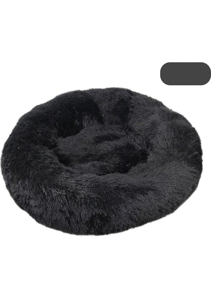 Gd-12-Siyah Stil 40CM Pet Köpek Yatağı Sıcak Polar Yuvarlak Köpek Kulübesi Evi Uzun Peluş Kış Evcil Orta Büyük Köpekler Için Köpek Yatakları Kediler Yumuşak Kanepe Minder Paspasları (Yurt Dışından)