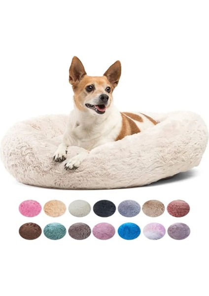 Gd-12-Siyah Stil 40CM Pet Köpek Yatağı Sıcak Polar Yuvarlak Köpek Kulübesi Evi Uzun Peluş Kış Evcil Orta Büyük Köpekler Için Köpek Yatakları Kediler Yumuşak Kanepe Minder Paspasları (Yurt Dışından) fiyatları