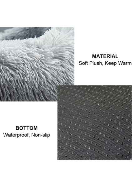 Gd-Tie Boya-Sarı Tarzı 50CM Pet Köpek Yatağı Sıcak Polar Yuvarlak Köpek Kulübesi Evi Uzun Peluş Kış Evcil Köpek Orta Büyük Köpekler Için Yastık Kediler Yumuşak Koltuk Minderi (Yurt Dışından)