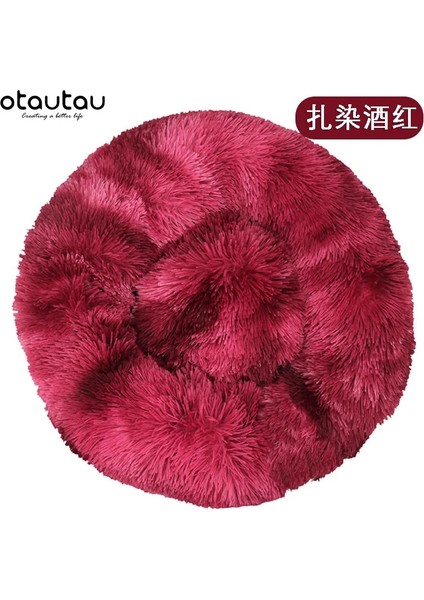 Batik Bordo Tarzı 50CM Yuvarlak Köpek Yatakları Köpek Evleri Kanepe Kanepe Kulübesi Mat Büyük Orta Küçük Kedi Yumuşak Tamamen Kadife Pet Malzemeleri Aksesuarları (Yurt Dışından)