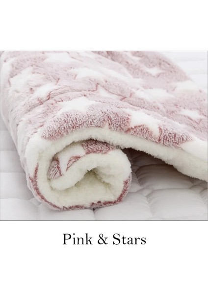 Yıldız Tarzı Pembe 32X25CM Köpek Yatak Mat Pet Battaniye Mat Battaniye Kediler Içinkalınlaştırılmış Pet Polar Ped Yatak Mat Yavru Köpek Kanepe Yastık Uyku Örtüsü (Yurt Dışından)