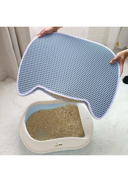 Mtl Stili Kedi Şekli Pet Kedi Kumu Mat Çift Katmanlı Kumu Eva Kedi Yatak Pedleri Yakalama Kutusu Mat Ev Temiz Mat Su Geçirmez Kaymaz (Yurt Dışından) modelleri