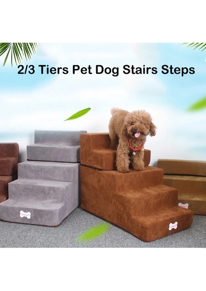 Haki Stili 2 Adım 35X30X20CM Köpek Merdivenleri Pet Merdivenler Köpek Evi Için Ayrılabilir Küçük Köpek Kedi Pet Rampa Merdiveni Kaymaz Çıkarılabilir Köpekler Yatak Merdivenleri (Yurt Dışından) modelleri