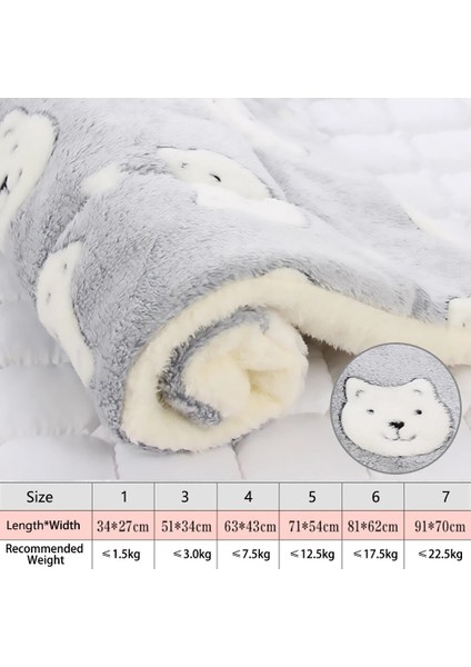 Gri Ayı Stili Xl6 Kedi Yatak Mat Köpek Yatağı Pet Uyku Mat Kış Sıcak Yumuşak Flanel Kuzu Yün Battaniye Halı Küçük Büyük Köpek Kedi Için Çift Taraflı Kullanım (Yurt Dışından)