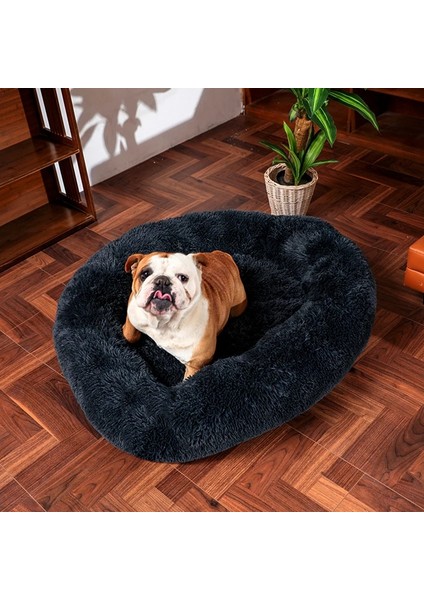 Parlak Pembe Tarzı S ÇAPI40CM Kalın Cutton Yuvarlak Köpek Yatağı Süper Yumuşak Uzun Peluş Pet Kedi Mat Köpekler Için Yuva Yastık Yatak Kış Sıcak Evcil Hayvan Kanepe Köpek Kulübesi (Yurt Dışından)