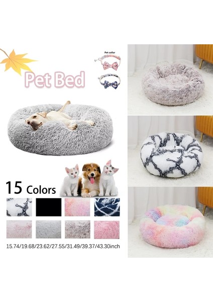 Açık Mavi Stil 40CM 2022 Yeni Yuvarlak Kedi Yatak Sıcak Kedi Pedi Yumuşak Peluş Köpek Kanepe Yatak Kedi Recliner Pad Derin Uyku Yıkanabilir Pet Kulübesi Malzemeleri (Yurt Dışından) modelleri