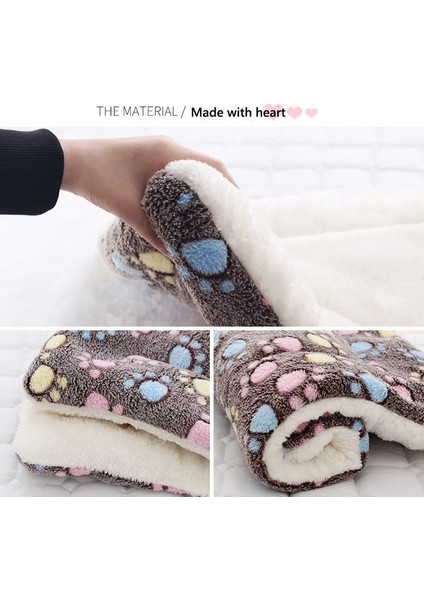 E Stil Stili 32X25CM Yumuşak Flanel Kalınlaşmış Pet Yumuşak Polar Ped Pet Battaniye Yatak Mat Yavru Köpek Kedi Kanepe Yastık Ev Halısı Sıcak Tutmak Uyku Örtüsü (Yurt Dışından) modelleri