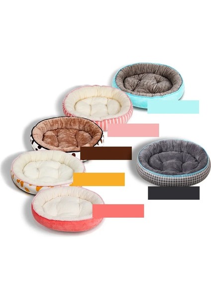 Açık Mavi Stil Xl 70X60CM Yuvarlak Köpek Yatakları Uyku Mat Yumuşak Sıcak Kulübesi Yatak Yastık Küçük Orta Büyük Köpek Evi Pad Için Pet Malzemeleri Cama Para Perro (Yurt Dışından) fırsatları