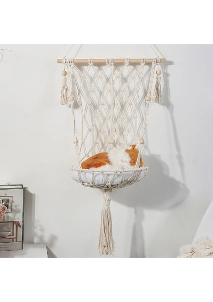 C Stili Bohem El Dokuması Goblen Pamuk Pet Kedi Hamak Salıncak Yatak Makrome Ev Yatak Odası Dekorasyon Için Duvar Mat Olmadan Asılı (Yurt Dışından)