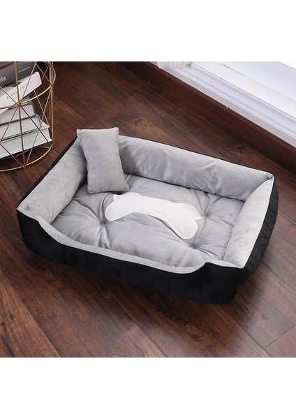 Siyah Stil U 70X55X15CM Pençe Baskı Pet Yatak Büyük Ev Için Büyük Köpek Köpek Kulübesi Su Geçirmez Kedi Kumu Nefes Yuva Sıcak Pet Malzemeleri (Yurt Dışından)