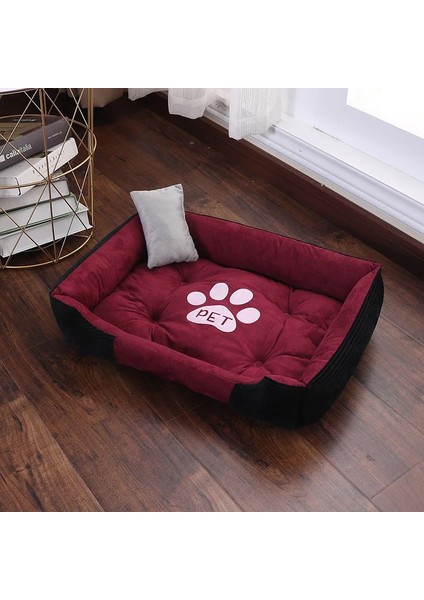 Siyah Stil U 70X55X15CM Pençe Baskı Pet Yatak Büyük Ev Için Büyük Köpek Köpek Kulübesi Su Geçirmez Kedi Kumu Nefes Yuva Sıcak Pet Malzemeleri (Yurt Dışından) fırsatları