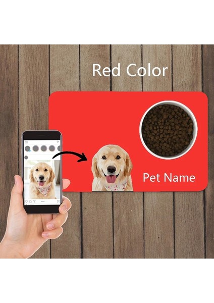 Ben Stil 45X30CM Özel Ücretsiz Ad Baskı Renkli Görüntü Adı Pet Malzemeleri Kaseler Plaka Pedi Köpek Kedi Için Sevimli Su Geçirmez Pu Malzeme Kolay Yıkama Taşıma (Yurt Dışından)