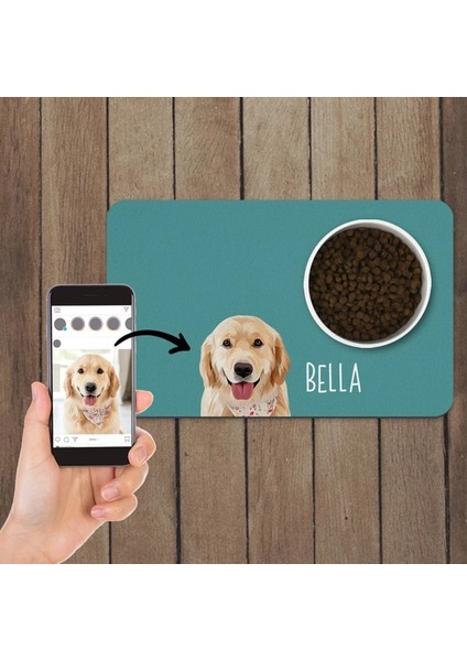 Ben Stil 45X30CM Özel Ücretsiz Ad Baskı Renkli Görüntü Adı Pet Malzemeleri Kaseler Plaka Pedi Köpek Kedi Için Sevimli Su Geçirmez Pu Malzeme Kolay Yıkama Taşıma (Yurt Dışından) indirimleri