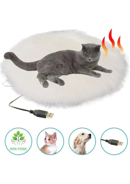 Uzun Saç C Tarzı Pet Elektrikli Mat Köpek Isıtmalı Ped Evcil Hayvanlar Için USB Isıtma Pedi Sıcak Kedi Battaniye Kış Isı Yatağı Pet Isıtıcı Ped Sıcak Tavşanlar Mat (Yurt Dışından)