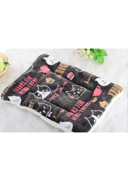 No.1 Tarzı 50X32CM Kış Sıcak Pet Köpek Yumuşak Yastık Büyük Baskı Pazen Pamuklu Yatak Kedi Pet Mat Yatak Pedi Halı Karikatür Baskılı Kedi ve Köpek Pedi (Yurt Dışından)