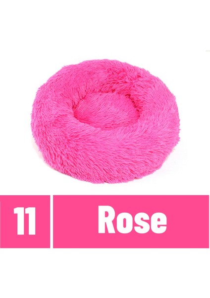 Gül Tarzı S-50CM Tlny Uzun Peluş Köpek Yatağı Ev Köpek Mat Kış Sıcak Uyku Kediler Yuva Yumuşak Uzun Peluş Köpek Sepeti Pet Yastık Taşınabilir Pet Yatak (Yurt Dışından)