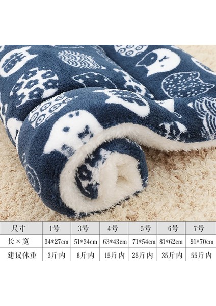 Mavi Kedi Stili 55X42 Süper Yumuşak Pet Köpek Kedi Kış Sıcak Battaniye Yatak Paspaslar Pedleri Rahat Köpek Yavrusu Kanepe Yatak Yastık Slipcover Sıcak Tutmak Uyku (Yurt Dışından)