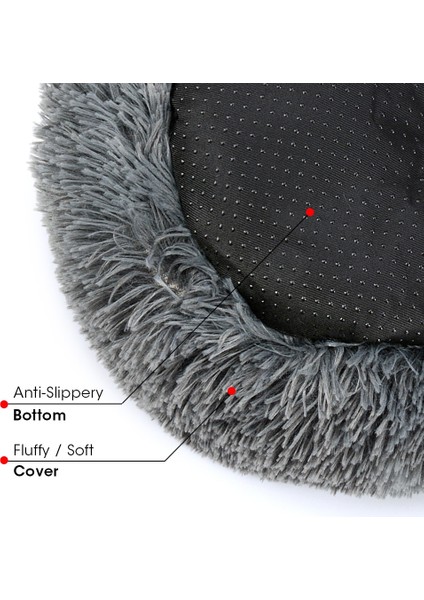 Gül Tarzı M-60CM Tlny Uzun Peluş Köpek Yatağı Ev Köpek Mat Kış Sıcak Uyku Kediler Yuva Yumuşak Uzun Peluş Köpek Sepeti Pet Yastık Taşınabilir Pet Yatak (Yurt Dışından) modelleri