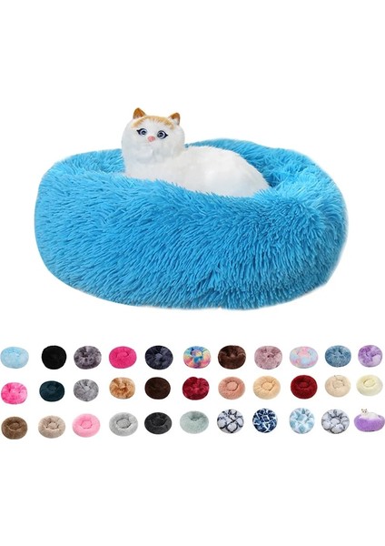 Gül Tarzı M-60CM Tlny Uzun Peluş Köpek Yatağı Ev Köpek Mat Kış Sıcak Uyku Kediler Yuva Yumuşak Uzun Peluş Köpek Sepeti Pet Yastık Taşınabilir Pet Yatak (Yurt Dışından) fırsatları