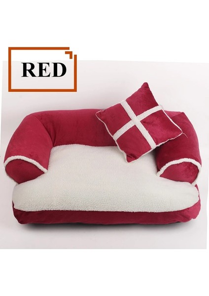 Kırmızı Stil 70X50CM Yumuşak Köpek Yatakları Kedi Kanepe Küçük Orta Köpekler Için En Iyi Pet Evi Kediler Yuva Klasik Ingiltere Tarzı Kış Sıcak Uyku Yatak Köpek Mat (Yurt Dışından)