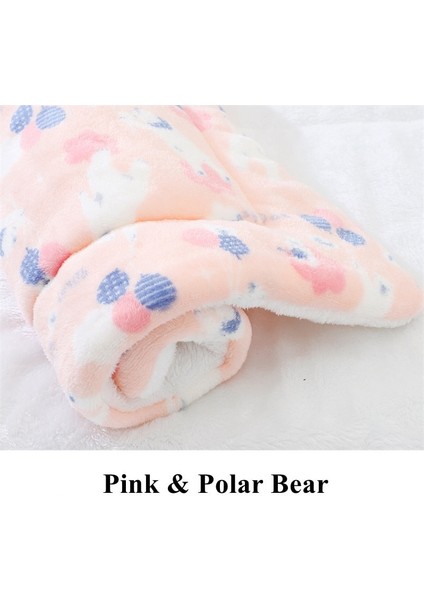 Pembe Kutup Ayısı Stili U 69X52CM Pet Uyku Mat Kedi Yatak Köpek Yatağı Kalınlaşmış Pet Yumuşak Yün Mat Battaniye Mmattress Ev Taşınabilir Yıkanabilir Sıcak Halı (Yurt Dışından)